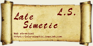 Lale Simetić vizit kartica